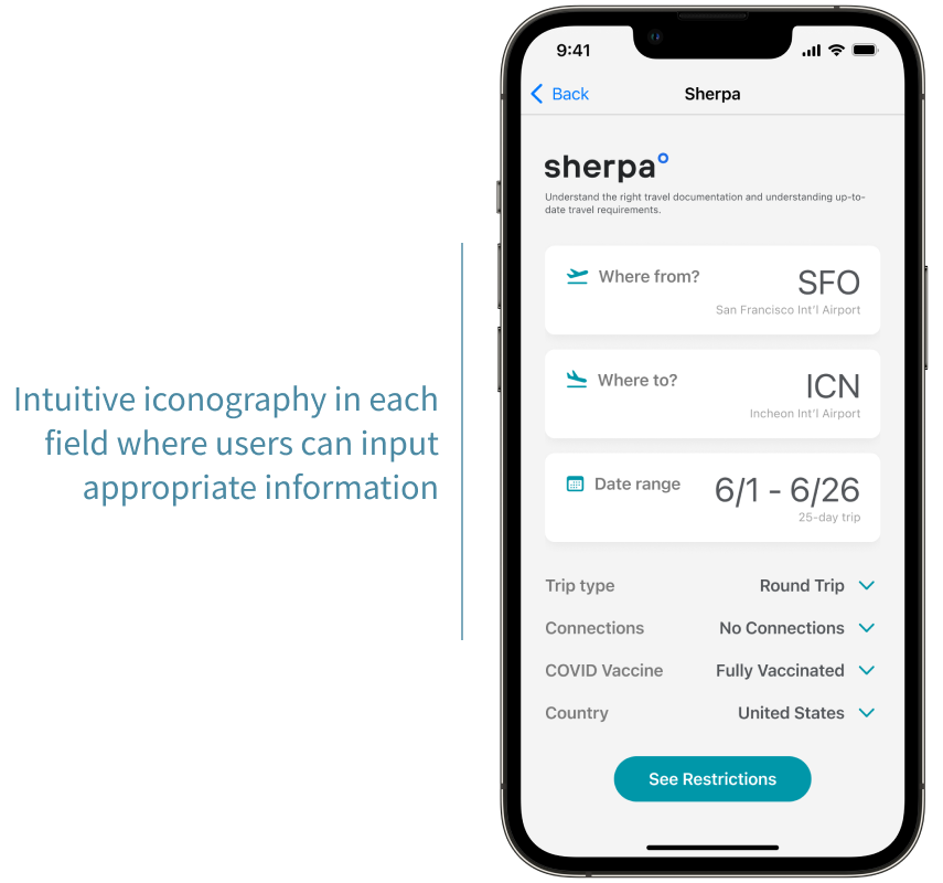 Sherpa Page showing result